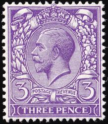 SG375 3d Violet - Unmounted Mint (Cat. £15) - (Spec: N22, iii) SG375 3d Violet - Unmounted Mint (Cat. £15) - (Spec: N22, iii)