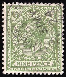 SG393A 9d Olive-Green - Fine Used (Cat. £30) - (Spec: N30, i) (Scott: 183) SG393A 9d Olive-Green - Fine Used (Cat. £30) - (Spec: N30, i) (Scott: 183)