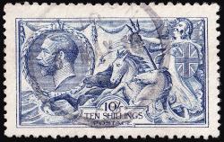 SG413 10/- Pale Blue - Good Used (Cat. £900) - (Spec: N70, vi) SG413 10/- Pale Blue - Good Used (Cat. £900) - (Spec: N70, vi)