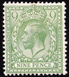 SG427 9d Olive-Green - Fine Mounted Mint (Cat. £12) - (Spec: N43) (Scott: 198) SG427 9d Olive-Green - Fine Mounted Mint (Cat. £12) - (Spec: N43) (Scott: 198)