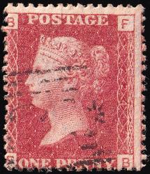 SG43/44 (Pl.224) 1d Red, Plate Number 224 - Fine Used (Cat. £75) - (Spec: G1) (Scott: 33/33b) SG43/44 (Pl.224) 1d Red, Plate Number 224 - Fine Used (Cat. £75) - (Spec: G1) (Scott: 33/33b)