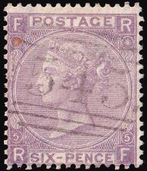 SG97 6d Lilac with Hyphen - Fine Used (Cat. £110) - (Spec: J73/74, ii) (Scott: 45) SG97 6d Lilac with Hyphen - Fine Used (Cat. £110) - (Spec: J73/74, ii) (Scott: 45)