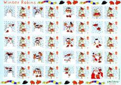 SG: LS14  2003 Christmas Winter Robins