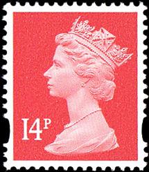 SG Y1678 14p rose red 2 band