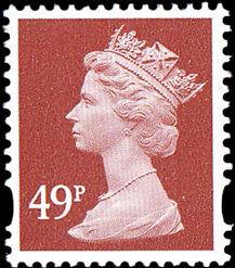SG Y1725 49p red brown 2 band SG Y1725 49p red brown 2 band