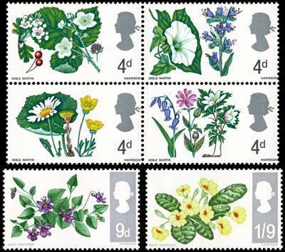 1967 British Wild Flowers, Phosphor
