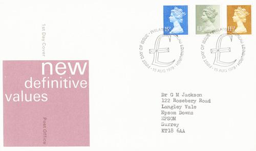 1979 15th August 11½p, 13p, 15p