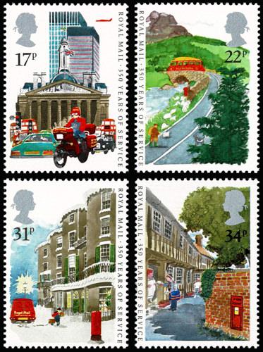 1985 Royal Mail Public Postal Service, 350 Years