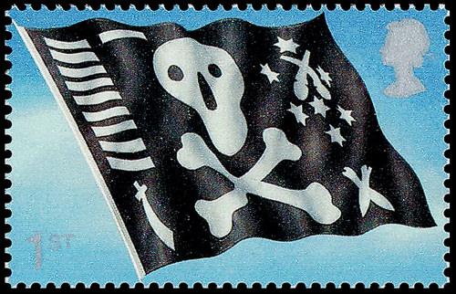 2001 Jolly Roger Flag 1st, earlier print by Questa (SG2970)