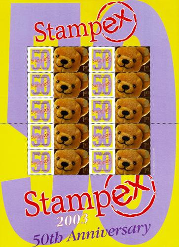 2003 Smiler Autumn Stampex Teddy Bear 50th Anniversary