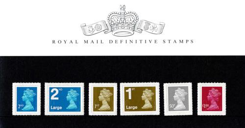 2009 2nd, 2nd Large, 1st, 1st Large, 50p, £1.00p Pack No. 82