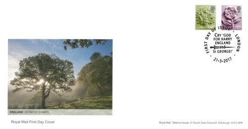 England 2017 21 March £1.17p & £1.40p London CDS Royal Mail Cover