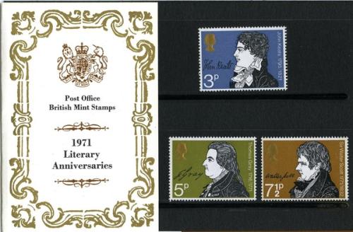1971 Literary Anniversaries (2nd series) Pack