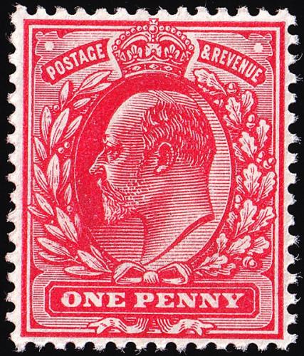 SG220 1d Bright Scarlet - Unmounted Mint (Cat. £2.75) - (Spec: M5, ii)