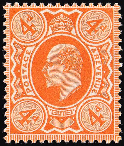 SG241 4d Orange-Red - Unmounted Mint (Cat. £35) - (Spec: M25, iii)