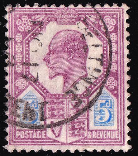 SG242a (M29) 5d Dull Purple & Ultramarine (Chalk Paper) - Fine Used (Cat. £12)
