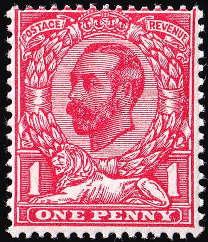 SG329 1d Carmine (Die B) - Unmounted Mint (Cat. £12) (Spec: N8, i)