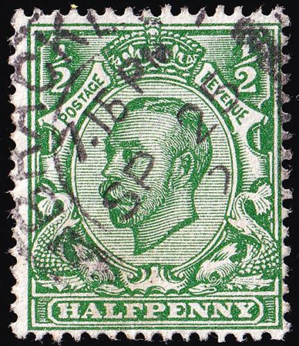 SG338 ½d Deep Green - Fine Used (Cat. £8) - (Spec: N4, iii)