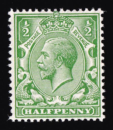 SG351wj ½d Green, Wmk Reversed - Unmounted Mint (Cat. £80) - (Spec: N14d)