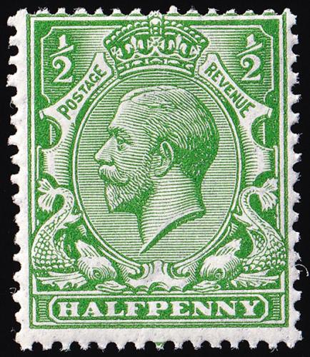 SG352 ½d Bright Green - Unmounted Mint (Cat. £3) - (Spec: N14, vi)