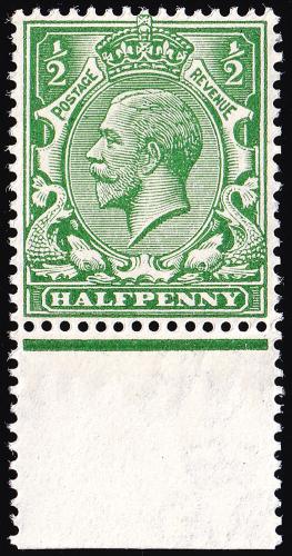 SG353 ½d Deep Green - Unmounted Mint (Cat. £10) - (Spec: N14, ii)