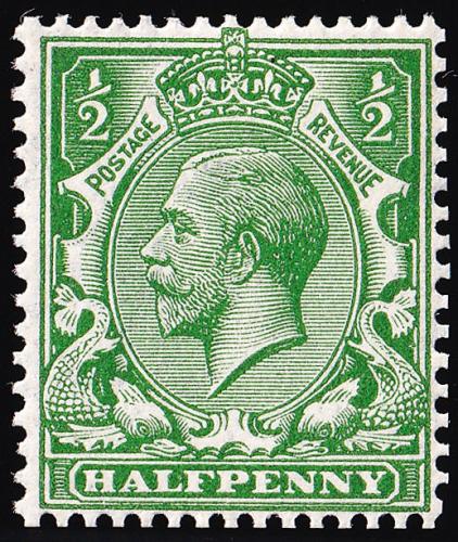 SG353 ½d Deep Green - Unmounted Mint (Cat. £10) - (Spec: N14, ii)