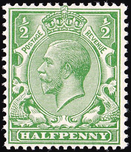 SG354 ½d Yellow-Green - Unmounted Mint (Cat. £10) - (Spec: N14, viii)