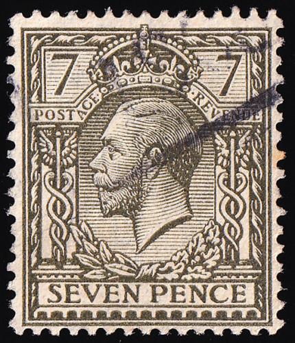 SG388 (N27) 7d Bronze-Green - Good Used (Cat. £25)