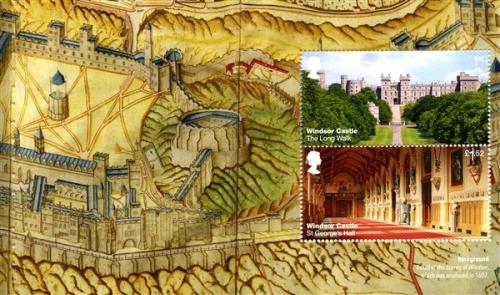 SG3920b 2017 Windsor Castle 2 x stamps