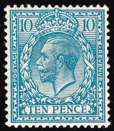 SG394a (N31) 10d Deep Turquoise-Blue - Fine Mounted Mint (Cat. £90)