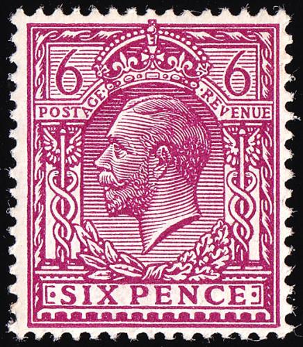 SG426 (N41) 6d Reddish Purple - Average Mounted Mint (Cat. £12)