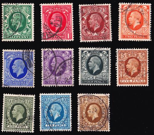 SG439-449 Set of 11 Dark Frames - Fine Used (Cat. £22.50)