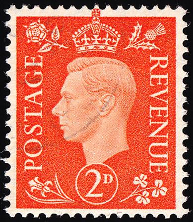 SG465a (Q10c) 2d Orange, Watermark Sideways, Good Perfs - Fine Used (Cat. £40)