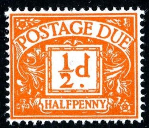 SG:D40  1954 &frac12;d light orange