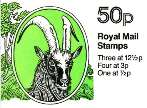SG: FB23a 50p Bagot Goat with 12½p right band
