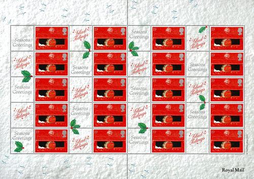 SG: LS2 2000 Christmas Robin in Pillar Box