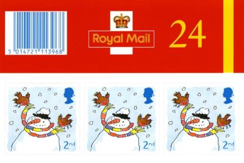 SG: LX22 Christmas 2001 24x 2nd Self-adhesive