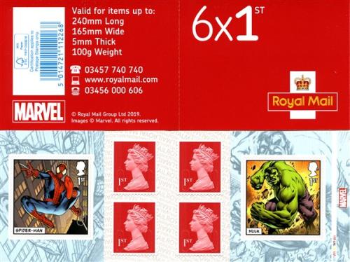 SG: PM65  2019 6 x 1st Marvel Super Heroes Spiderrman & Hulk