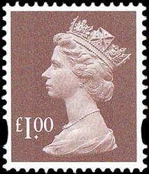 SG U3082 £1.00 Sepia MPIL M15L (Cartor)