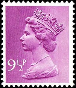 SG X884 9½p purple  2 band