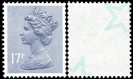 SG X909u 17p star (used with gum as print dissolves in water)