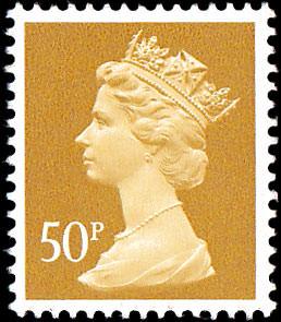 SG X922 50p ochre 2 band