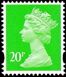SG Y1773 20p yellish green questa