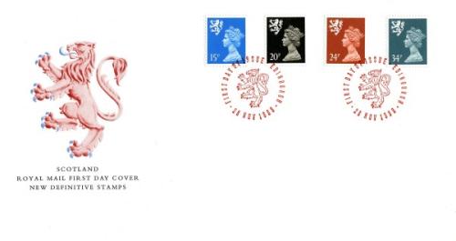 Scotland 1989 28th November 15p,20p,24p,34p Edinburgh CDS royal mail cover