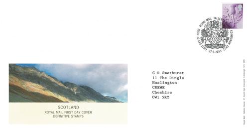Scotland 2013 27th March 88p Tallents House CDS Royal Mail Cover