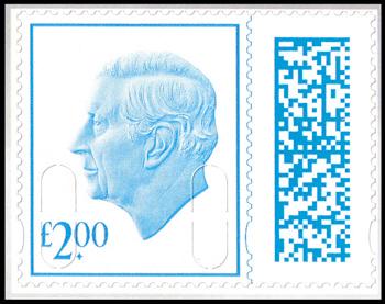 V5288a £2.00 Bright Blue MPIL M24L, Booklet Backing