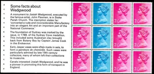 x841o 3x ½p & 9x 2½p "Wedgwood Facts" (1972 DX1)